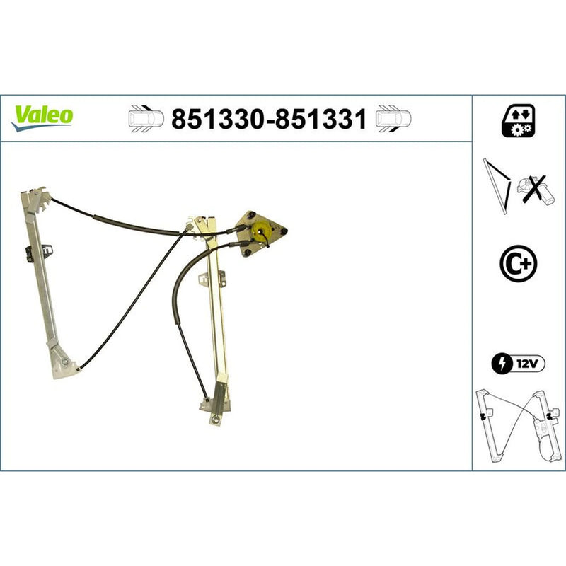 Valeo Electric Window Regulator Lifter Left Front 851330