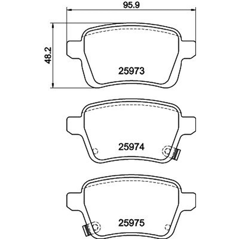 Mintex Front & Rear Pads fits Fiat 500L 2013 on 1.4