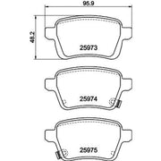 DON Front & Rear Pads fits Fiat 500L 2013-2014 1.4 1.6