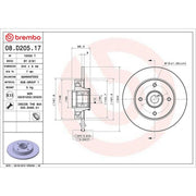 Brembo Front & Rear Brake Discs & Pads fits Citroën C4 Cactus 2014-2019 1.2 1.6