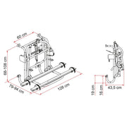 Fiamma Carry Bike Lift 77 Blue Bike Rack with Winch System Fiamma - Bars 4 Cars