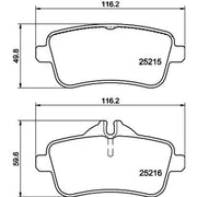 Mintex Front & Rear Pads fits Mercedes-Benz Cla 2013-2019 117.352