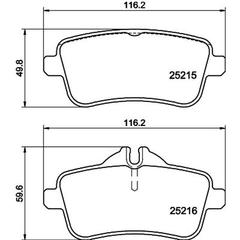 Mintex Front & Rear Pads fits Mercedes-Benz Cla 2013-2019 117.352