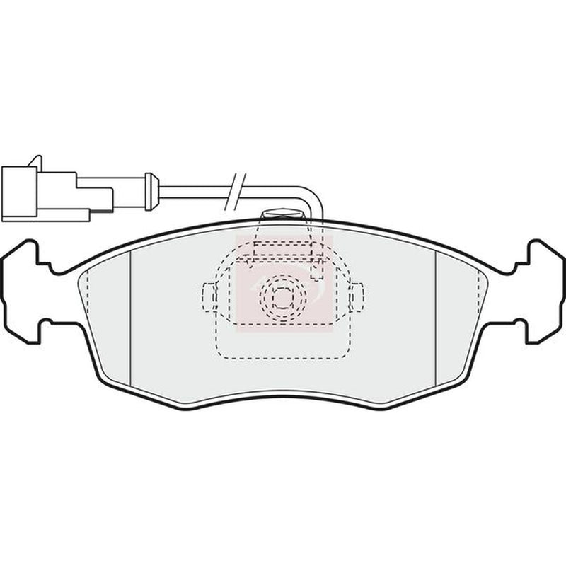 Apec Front Brake Pad Set fits Fiat Doblo 2001-2002 1.6 1.9