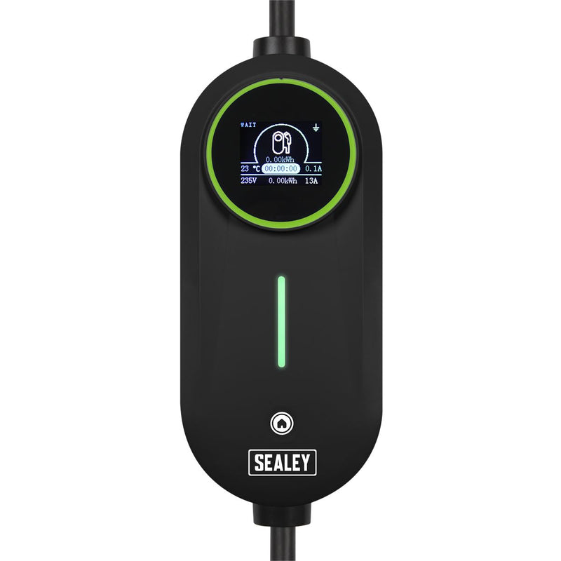 Sealey Adjustable (3.5kW) Type 2 to UK 3-Pin Plug Portable EV Charger - 5m Cable Sealey - Dynamic Drive
