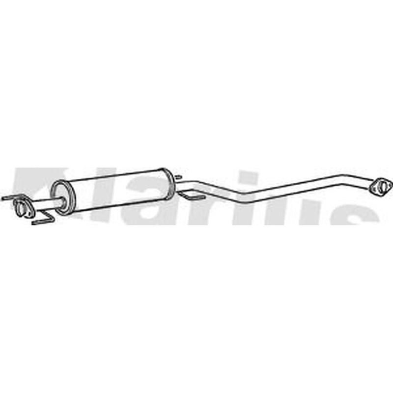 Klarius Box With Centre Pipe Centre fits Opel Vectra B 1995-2003