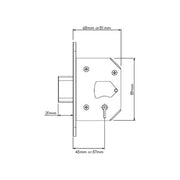 Yale Locks PM562 Hi-Security BS 5 Lever Mortice Deadlock 81mm 3in Polished Brass Yale Locks - Dynamic Drive