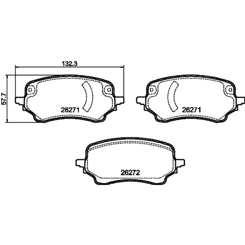 Mintex Front Brake Pad Set fits Ford Puma 2019-2020 1.0 1.5