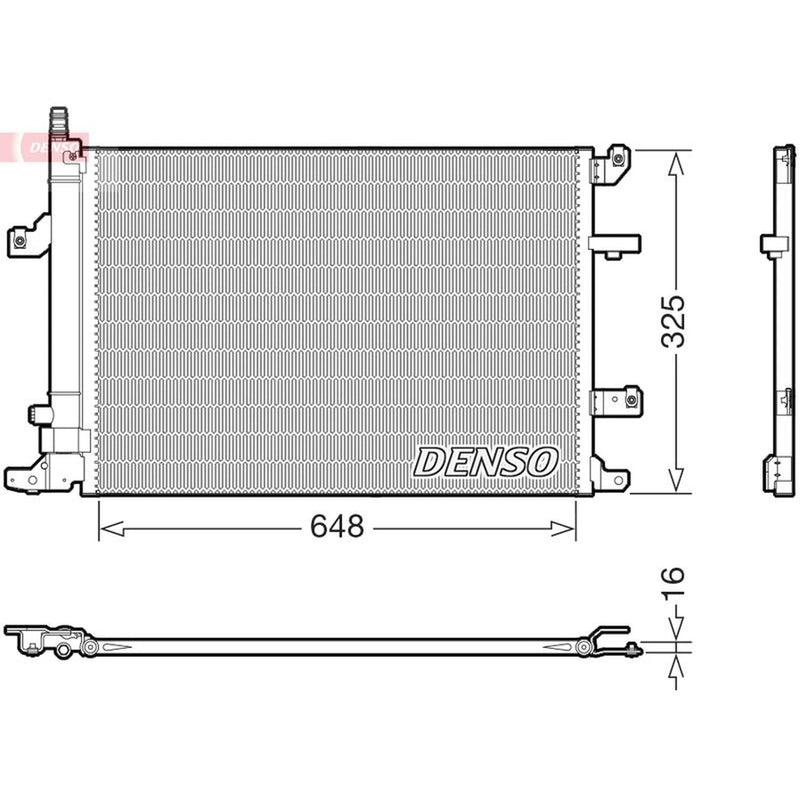 Denso Air Conditioning Condenser fits Volvo S60 I 2000-2010 2.0 2.4 2.5