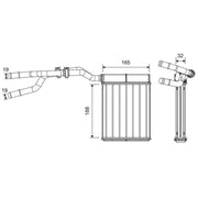Valeo Heater Matrix Core Heat Exchanger 811670