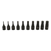 Laser Impact Hex Socket Bit Set 1/4"D 10pc 7838 Laser - Dynamic Drive