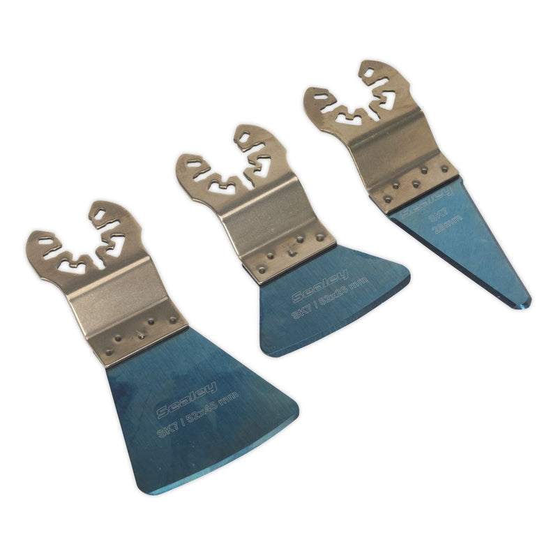 Sealey Multi-Tool Scraping Blade Set 3pc SMTB3 Sealey - Dynamic Drive