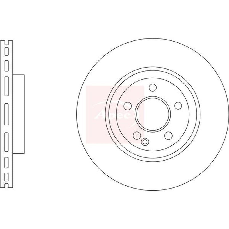 Apec 2 x Vented Brake Discs fits Infiniti QX30 2016 on 2.0 2.2