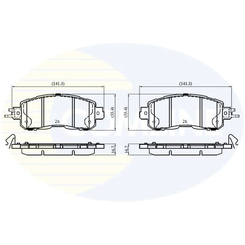 Comline 4 x Brake Pad Set