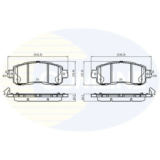 Comline 4 x Brake Pad Set