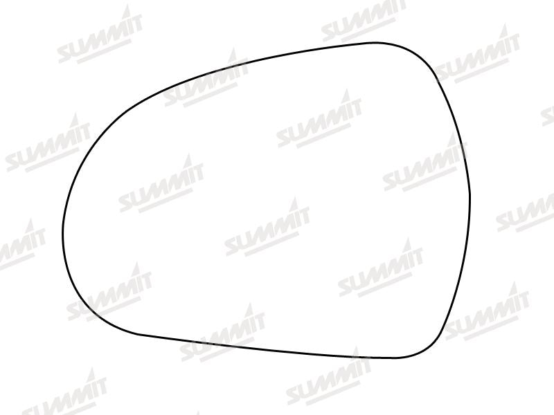 Summit Stick-On Standard Mirror Glass fits Peugeot 207 308 06 on LHS Summit - Bars 4 Cars