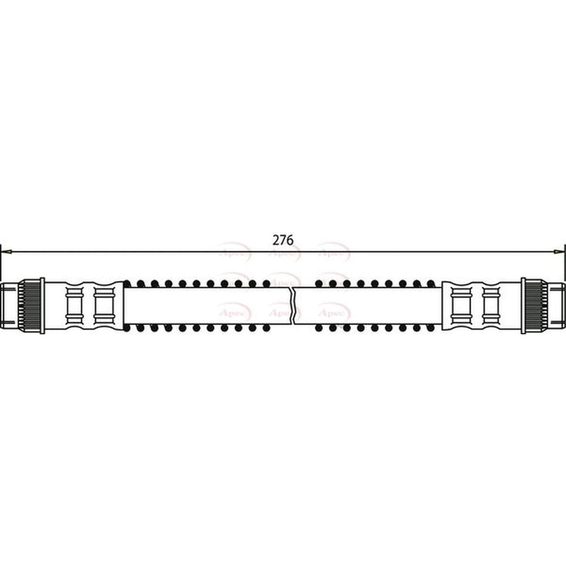 Apec Brake Hydraulic Hose Line Rear HOS3242