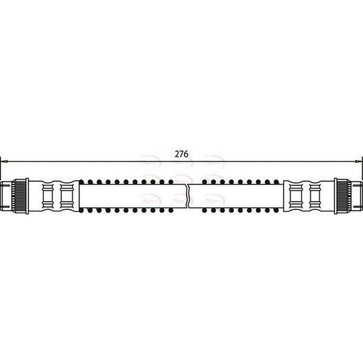 Apec Brake Hydraulic Hose Line Rear fits Citroën C8 2002 on 2.0 2.2