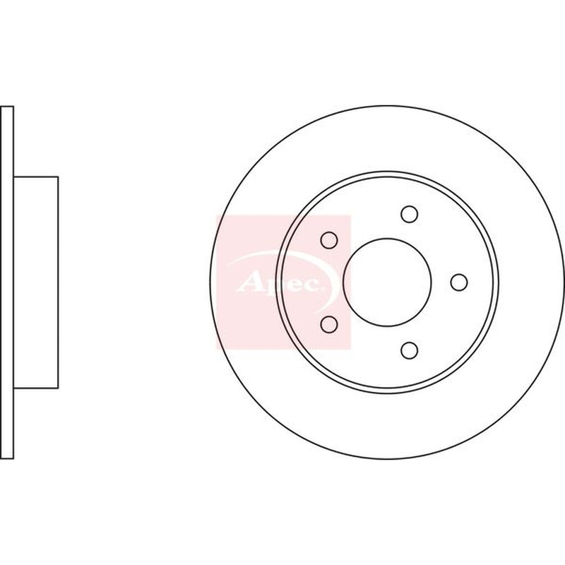Apec Rear Brake Discs & Pads fits Nissan Primera 2002-2008 1.6 1.8 1.9 2.0 2.2