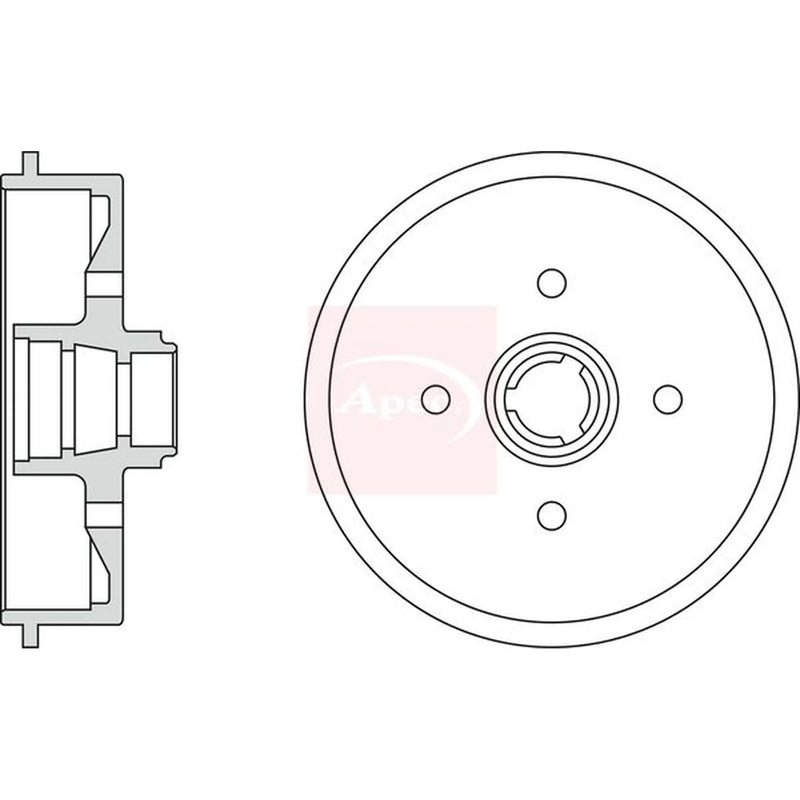 Apec Brake Drum Assembly Rear DRM9120