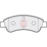 Apec Front Brake Pad Set fits Citroën Berlingo 1996-2011 1.1 1.4 1.6 1.9 2.0