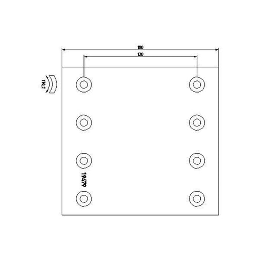 DON Don Cv Brake Lining Set fits Mercedes-Benz Econic 2 2014 on
