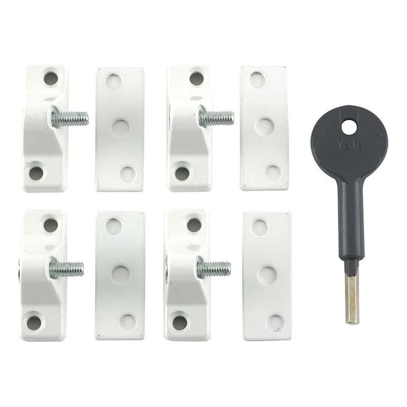 Yale Locks 8K118 Economy Window Lock White Finish Pack of 4 Visi Yale Locks - NN4 Online