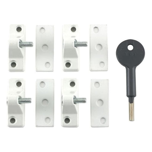Yale Locks 8K118 Economy Window Lock White Finish Pack of 4 Visi Yale Locks - NN4 Online