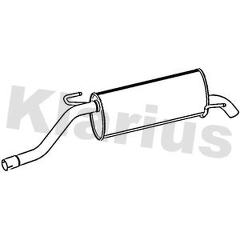 Klarius Box With Tail Pipe Rear fits Fiat Grande Punto 2005-2011 1.4