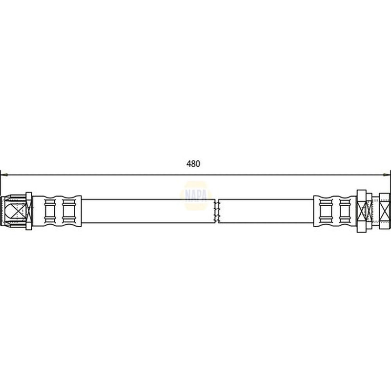 NAPA Brake Hydraulic Hose Line Rear Left NBH1273