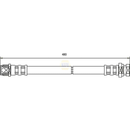 NAPA Brake Hydraulic Hose Line Rear Left NBH1273