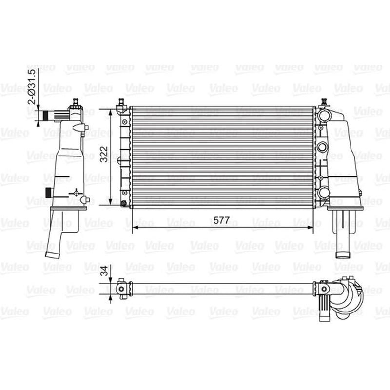 Valeo Engine Radiator 734236