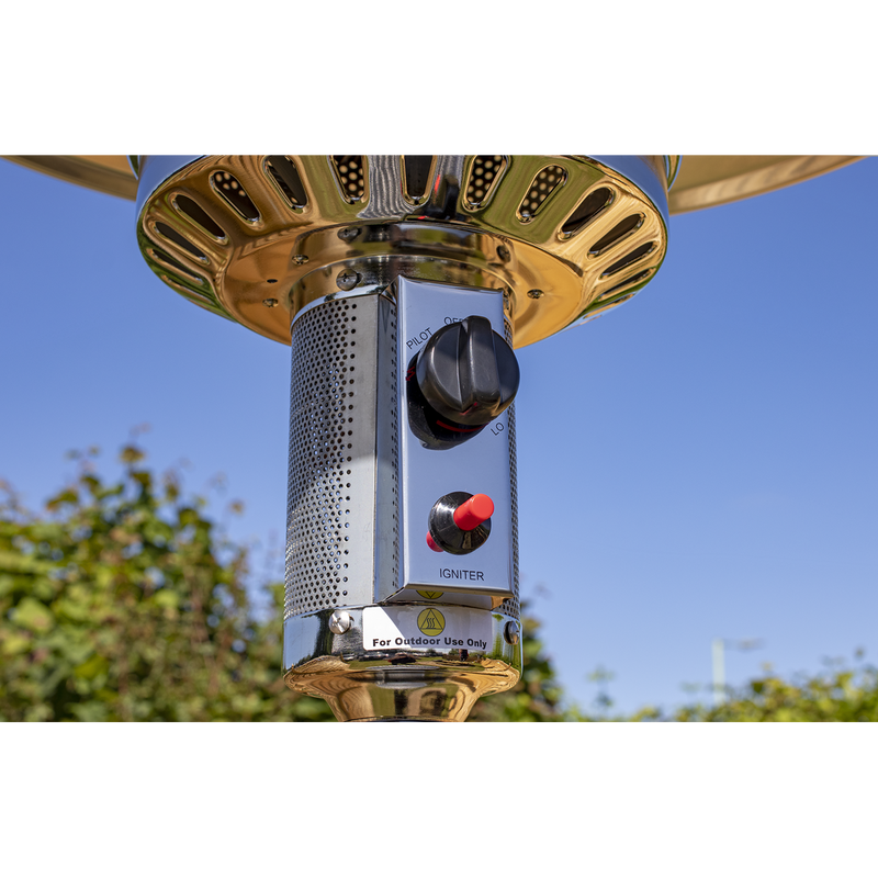Dellonda Outdoor Garden Gas Patio Heater 13kW Commercial & Domestic Use Black Dellonda  - Dynamic Drive