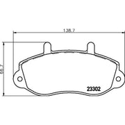 DON Front Brake Pad Set fits Opel Movano A 1999-2001 1.9 2.2 2.5 2.8