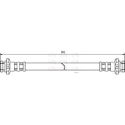 Apec Brake Hydraulic Hose Line Rear fits Infiniti M30 1989-1993 3.0
