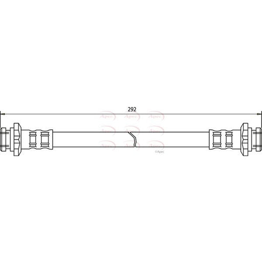 Apec Brake Hydraulic Hose Line Rear fits Infiniti M30 1989-1993 3.0