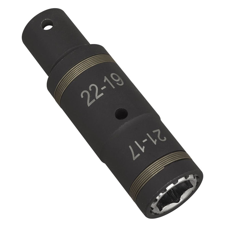 Sealey SX1821 4 in 1 Impact Socket Set 2pc 17/19/21/22mm with 75mm 1/2" Sq Drive Sealey  - Dynamic Drive