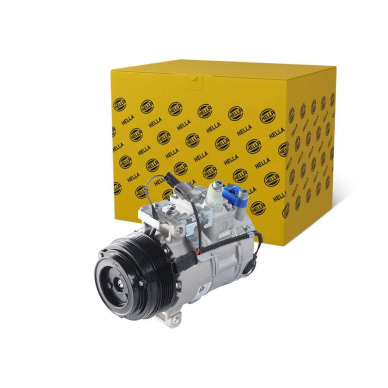 Hella Air Conditioning Compressor fits Mercedes-Benz C-Class 2008-2014