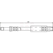 Apec Brake Hydraulic Hose Line Rear fits BMW 5 1995-2003