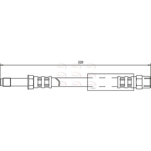 Apec Brake Hydraulic Hose Line Rear fits BMW 5 1995-2003