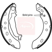 Apec Brake Shoe Set Axle Kit fits Nissan Micra II 1992-2003 1.0 1.3 1.4