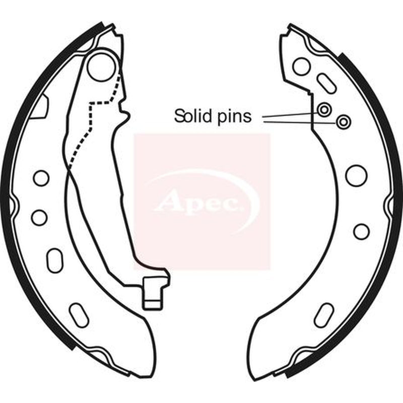 Apec Brake Shoe Set Axle Kit fits Nissan Micra II 1992-2003 1.0 1.3 1.4