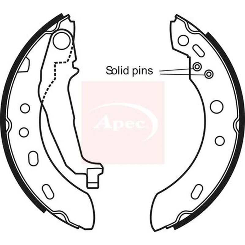 Apec Brake Shoe Set Axle Kit SHU665