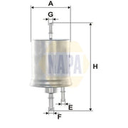 NAPA Fuel Filter Element fits Audi A4 B7 2004-2009 2.0 3.2