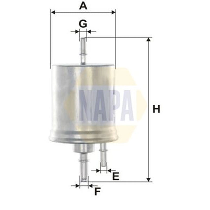 NAPA Fuel Filter Element fits Audi A4 B7 2004-2009 2.0 3.2