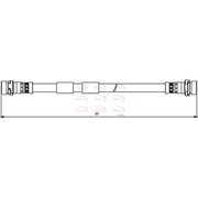 Apec Brake Hydraulic Hose Line Rear fits Ford B-Max 2012-2017 1.0 1.4 1.5 1.6