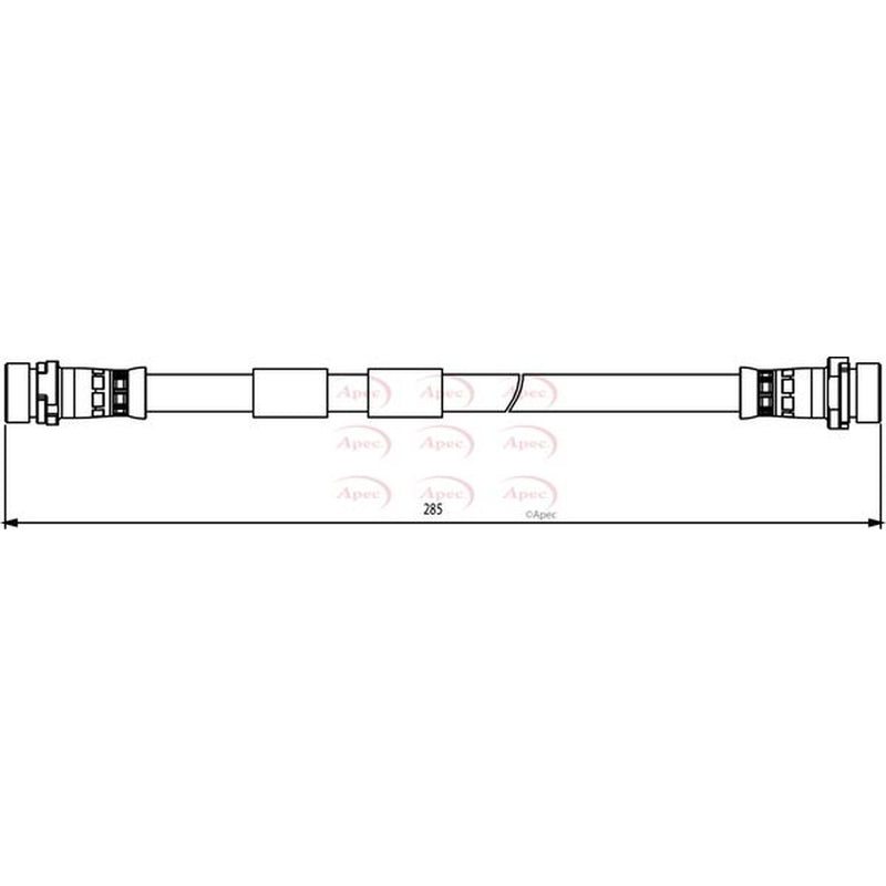 Apec Brake Hydraulic Hose Line Rear fits Ford B-Max 2012-2017 1.0 1.4 1.5 1.6