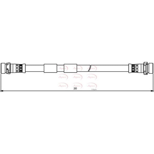 Apec Brake Hydraulic Hose Line Rear fits Ford B-Max 2012-2017 1.0 1.4 1.5 1.6
