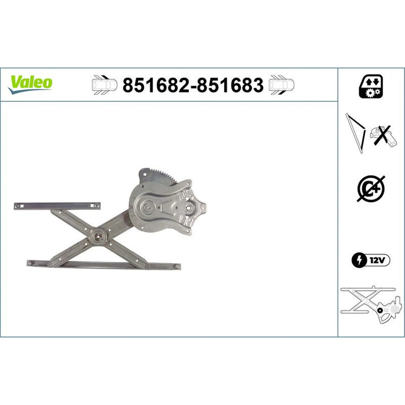 Valeo Electric Window Regulator Lifter Left Front 851682
