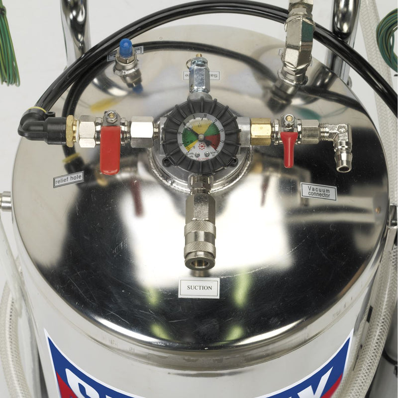 Sealey Air Operated Fuel Drainer 40L Stainless Steel TP200S Sealey - Dynamic Drive
